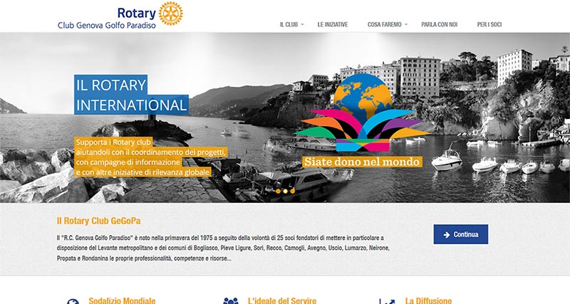 Realizzazione Sito Web Rotary Club Genova Golfo Paradiso